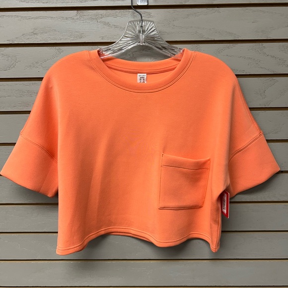 SPANX Tops - SPANX Vibrant Coral Crew Neck Top
